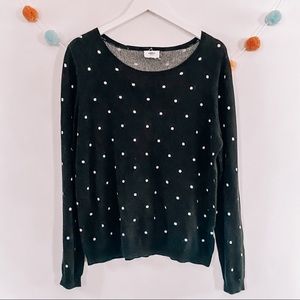 Old Navy Polka Dot Round Neck Pullover Sweater